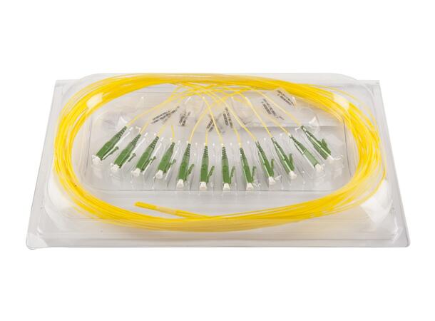 Pigtail LC/APC, 1,5 m, 12-pack blister G.657.A1, 900µm tight buffer, yellow 
