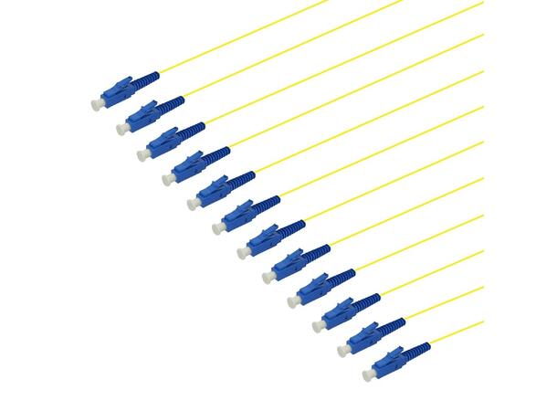 Pigtail LC/UPC, 1.5 m, 12-pack blister G.657.A1, 900µm tight  buffer, yellow 