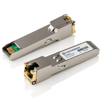 SFP-10Gbase-T Fiberworks AS  SFP+, 10Gbase-T Copper Interface, I-temp RJ45, 30m on Cat6/7