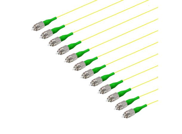 Pigtail FC/APCR, 1.5 m, 12-pack blister G.657.A2, 900µm buffer, yellow 
